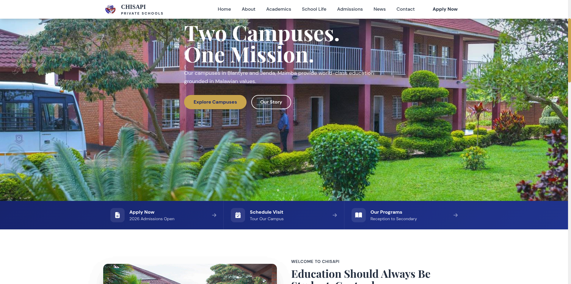 Chisapi School Website — placeholder image